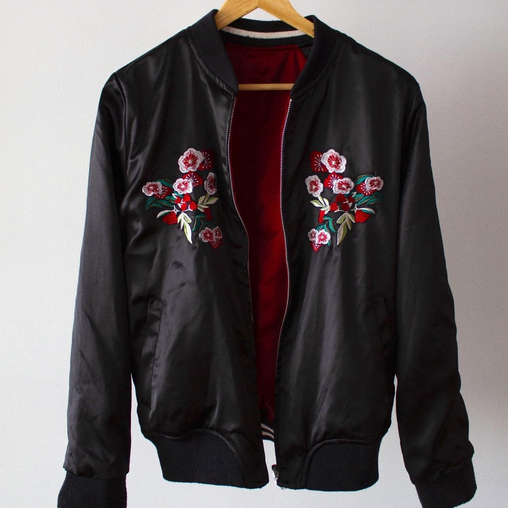 COPY - REVERSIBLE SATIN EMBROIDERED JACKET